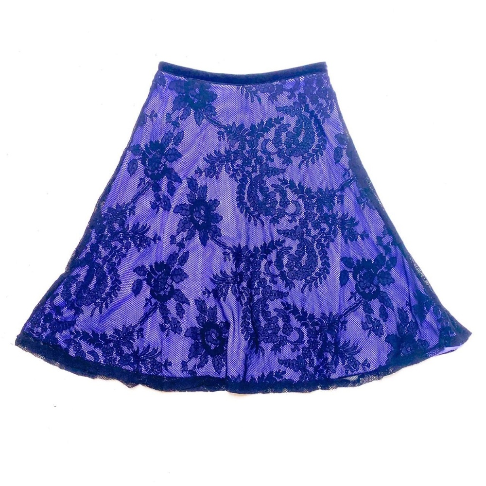 Vintage Purple fishnet lace  skirt